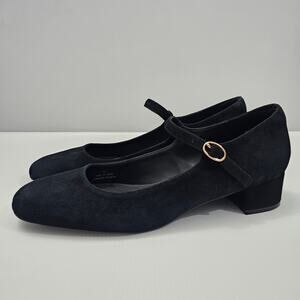 NEW Jeffrey Campbell Top Tier Mary Jane Heel Womens 10 Black Suede Classic Pump